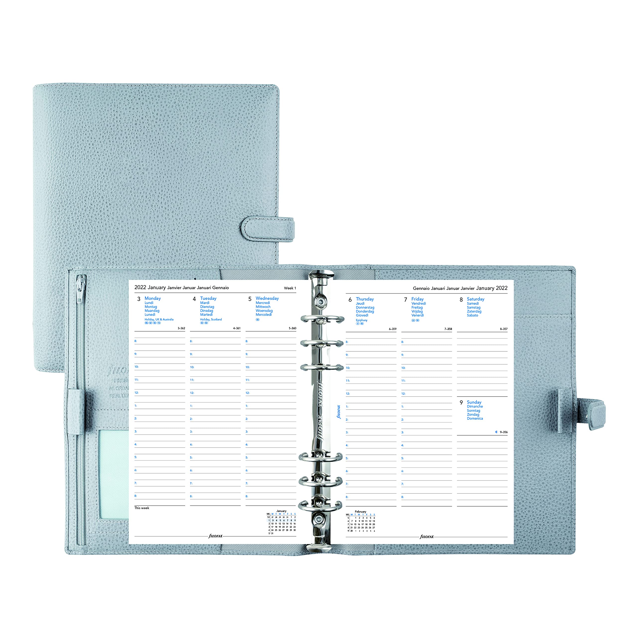フィロファックス Finsbury A5 オーガナイザー Amazon.com : Filofax Finsbury A5 Organiser Leather Blue
